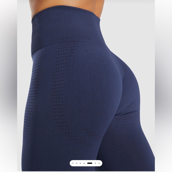 Gymshark Vital Seamless Navy Blue Leggings - Picture 3 of 6